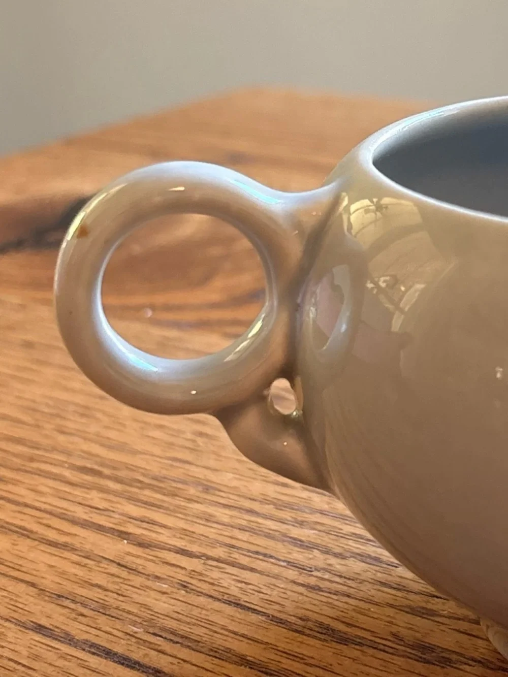 Vintage Dove Gray Ballerina Universal Potteries Creamer with Handle
